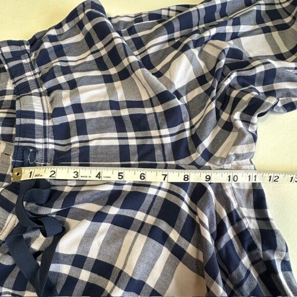 Victoria's Secret - Cozy Flannel Blue White Long Pajama Set Size M - Picture 12 of 13